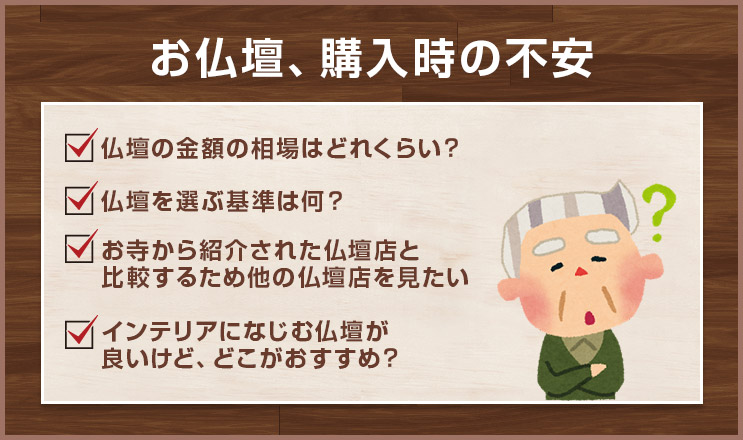 お仏壇、購入時の不安