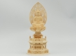 仏像　曹洞宗　座釈迦1.8寸　白木製 六角台座