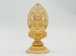 仏像　曹洞宗　座釈迦1.5寸　白木製 丸台座